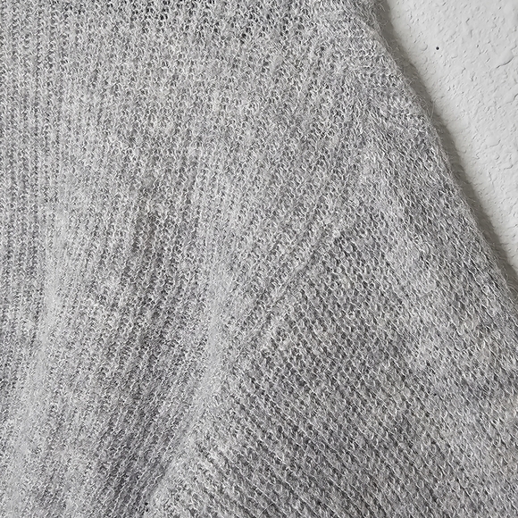 Vero Moda Alpaca Wool Blend Soft‎ Gray Crop Sweater Size L Large - Picture 4 of 12